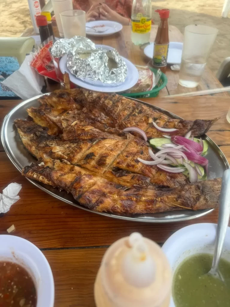 pescado sarandeado en san blas nayarit